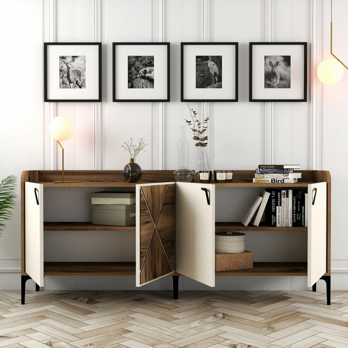 Skrinka Venedik Walnut and Cream