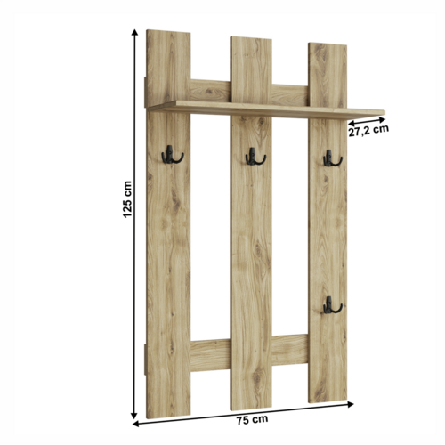 Wandgarderobe DORSI 75, Eiche Navarra
