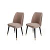 Set de scaune de sufragerie Hugo Beige and Black,2 buc.