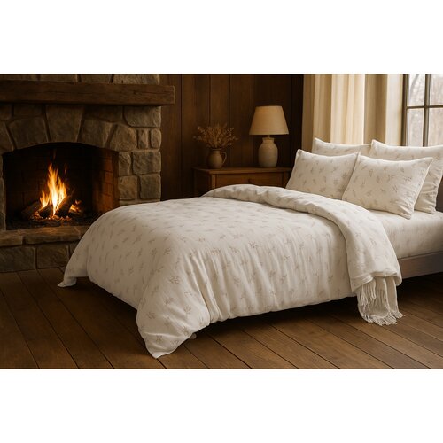 Matex Mušelínové povlečení Větvička, 140 x 200 cm, 70 x 90 cm