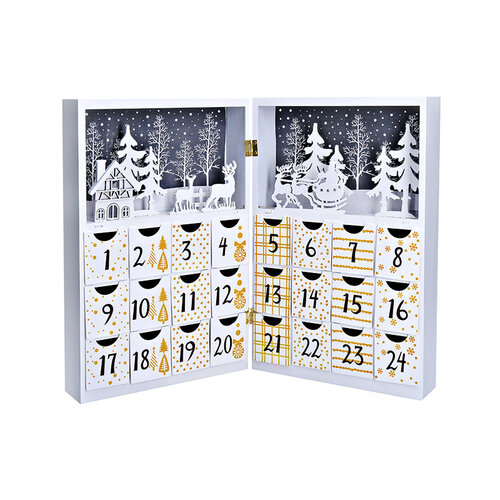 Calendar de Advent Solight LED Carte, 8x LED, 40 x30 cm, 2x AAA