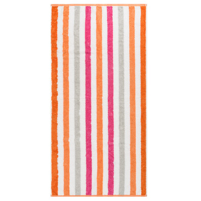 Cawo Frottier ręcznik kąpielowy Stripe pink, 70 x 140 cm