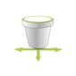 Vrtni lonec Gardenico Metro Twist 'n' Roll bela,29 x 26,5 cm