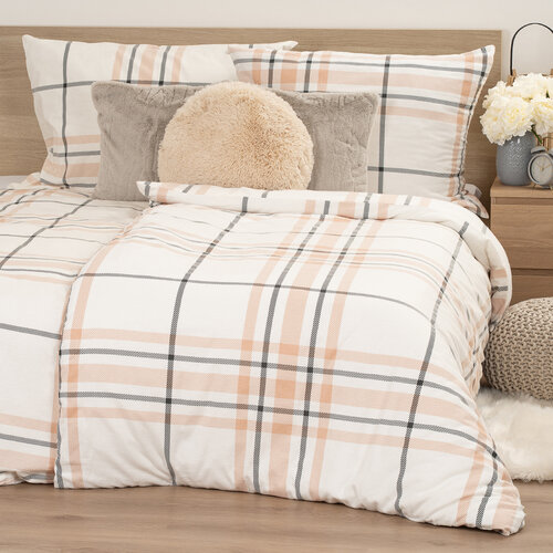 Lenjerie de pat din flanelă 4Home Elegant Plaid, 140 x 220 cm, 70 x 90 cm