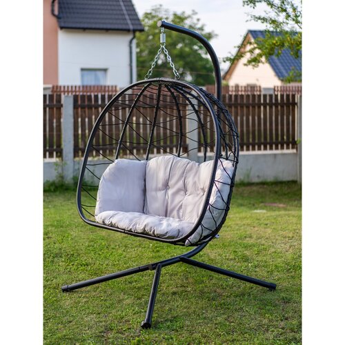 Happy Green Hängesessel aus Rattan Villa Big, 120 x 110 x 200 cm