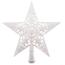 Vánoční hvězda na stromek Shiny bílá, 20 x 20  x 3 cm