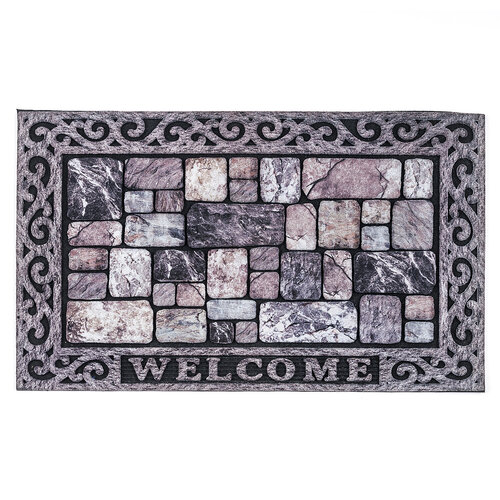 Venkovní rohožka Welcome grey, 46 x 76 cm