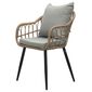 Autronic Scaun de gradina, metal, polyrattan,natural , AZ-F1406 NAT
