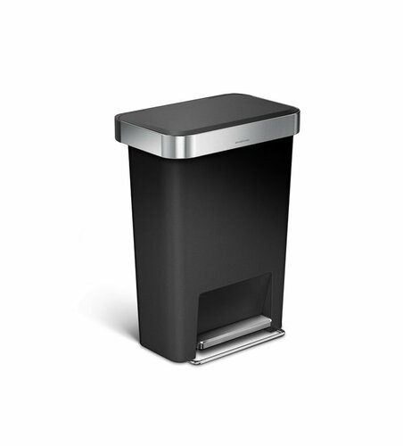 Simplehuman Coș de gunoi cu pedală 45 l, negru