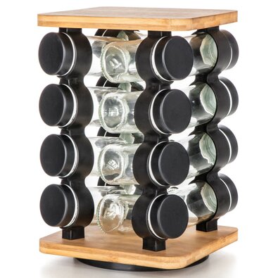 Banquet Set of spice jars CULINARIA Black, 16 pcs