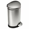 Simplehuman Polkrožni koš z pedalom 6 l, nerjavečejeklo