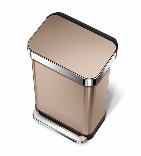 Obrázok Simplehuman Pedálový kôš 45l, obdĺžnikový, rose gold (CW2034)