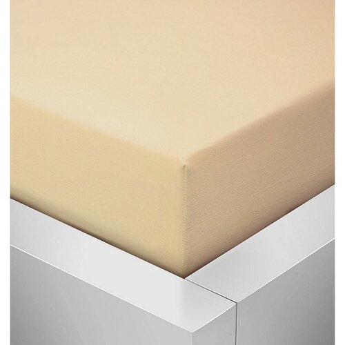 Cearșaf de pat Jersey Standard crem,90 x 200 cm