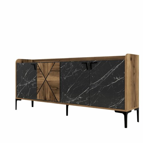 Szafka Venedik Walnut and Black Marble