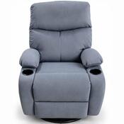 Relaxační polohovatelné křeslo LOUNGE, šedá