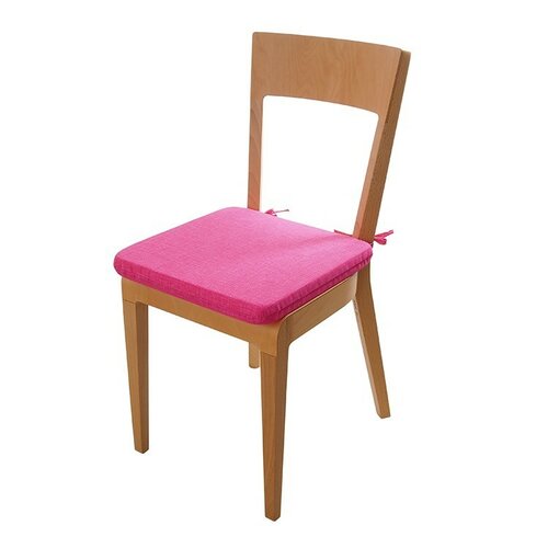 Pernă de scaun B.E.S. Petrovice cu șnururi, roz, 40 x 40 cm