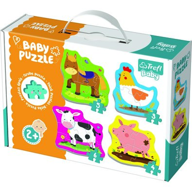 Trefl Baby puzzle Zvieratá na farme, 4 ks
