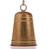 Metall-Hängeglocke im Vintage-Stil, goldfarben, 13 x 19 x 13 cm