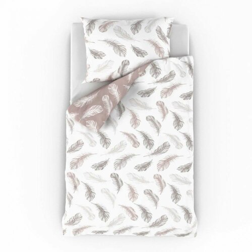 Lenjerie de pat din bumbac Kvalitex Nordic Shelby,bej, 140 x 220 cm, 70 x 90 cm