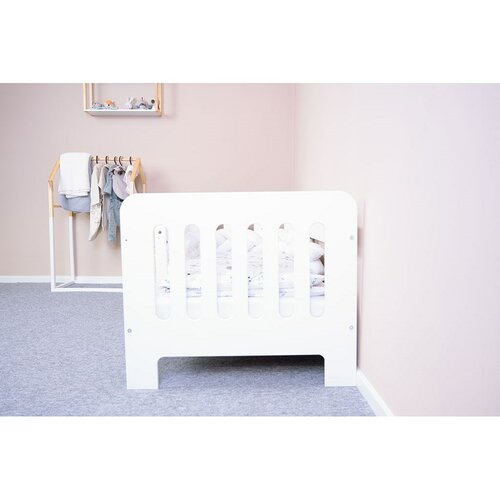 Neu Baby Kinderbett mit Gitter Erik weiß, 140 x 70 cm