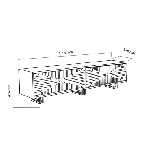 Askak White TV-asztal
