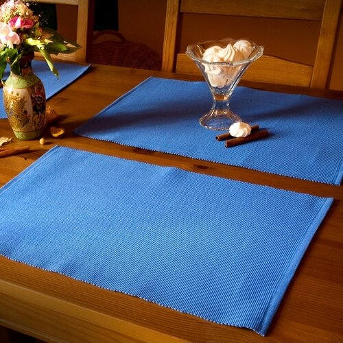 Podkładki na stół Hera niebieskie, 30 x 45 cm, zestaw 4 szt.