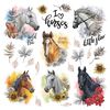 Самоклеюча прикраса Horses, 30 х 30 см