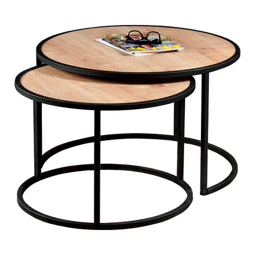 Beistelltisch Tambur Oak, 2 Stück