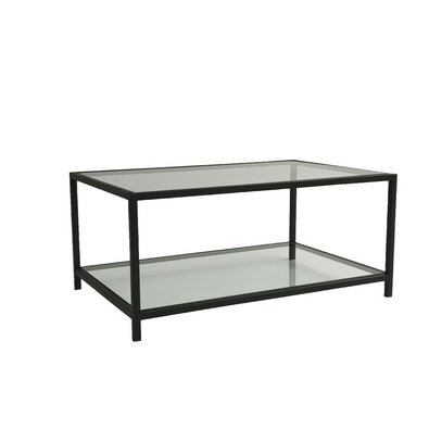 Couchtisch Astra Black mit dunklem Glas