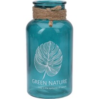Green nature üvegváza, kék, 8 x 13 cm