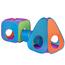 Cort pentru copii 3in1 Baby Mix portocaliu-albastru, 265 x 95 x 94 cm