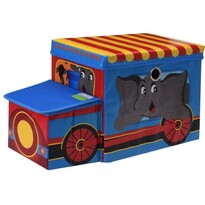 Dziecięcy pojemnik do przechowywania Circus bus niebieski, 55 x 26 x 31 cm