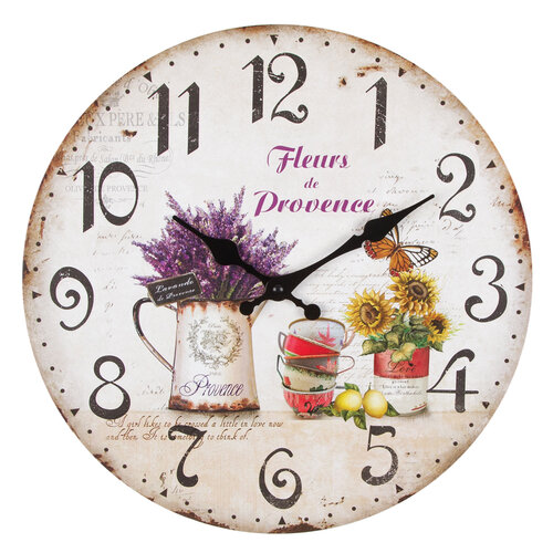 Nástenné hodiny Provence, pr. 34 cm
