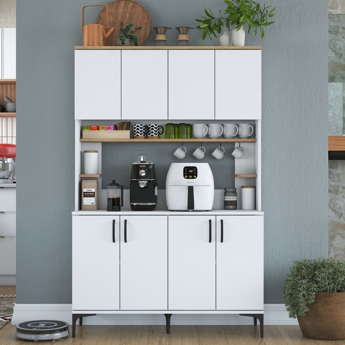 Skriňa Javy Walnut and White