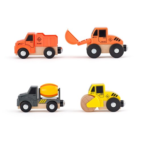 Woody Набір машинок Будівельна техніка до залізниці, різні кольори
