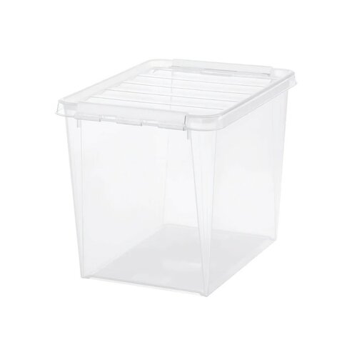 SmartStore Úložný box s bílými klipy Classic, 25 l