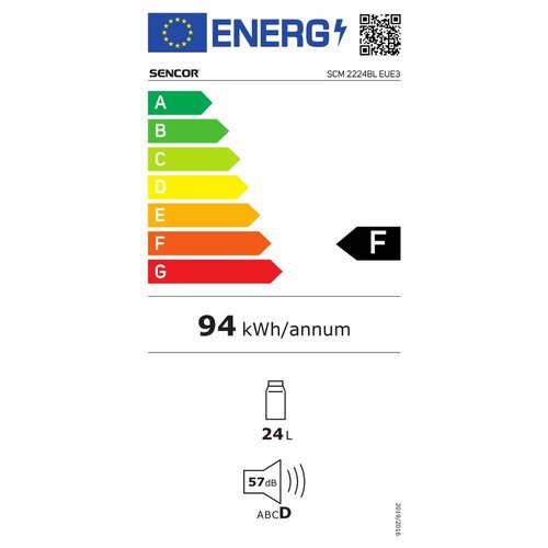 Sencor SCM 2224BL-EUE3 lodówka samochodowa, 24 l