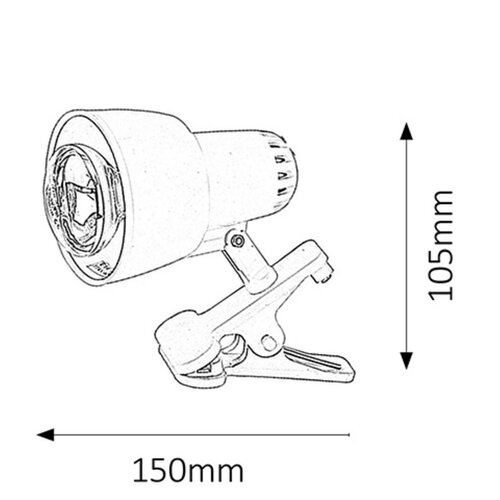 Rabalux 4357 Clip lampa stołowa, czarny