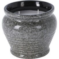 Abwehrende Kerze Citronela, 12,3 x 10,5 x 12,3 cm, Keramik Grau