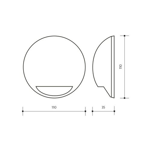 Panlux Venkovní nástěnné LED svítidlo Leon Circle rez, 2 W