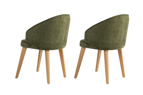 Set de scaune de sufragerie Bentley Green andLight Oak, 2 buc.