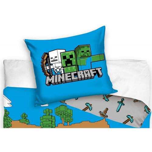 Dětské povlečení Minecraft Time to Mine, 140 x 200 cm, 70 x 90 cm