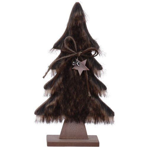 Decorațiune Crăciun Hairy tree, maro închis, 28 cm