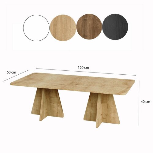 Măsuță de cafea Double Mushroom Sapphire Oak