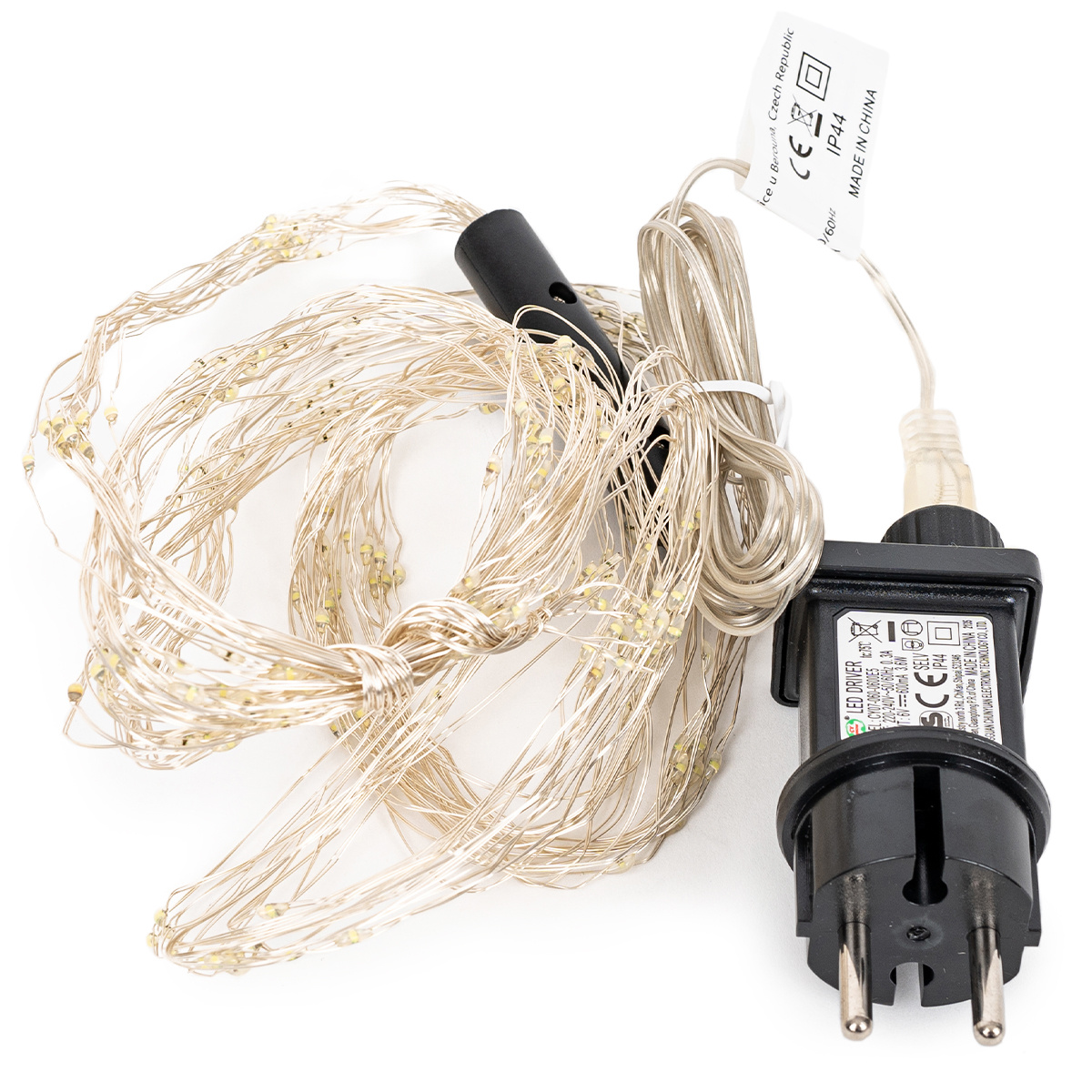 Světelný drát s LED diodami Francis, do zásuvky, studená bílá, 200 cm