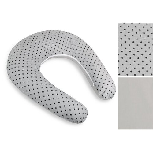 Bellatex Față de pernă pentru alăptare Stele gri ,180 cm