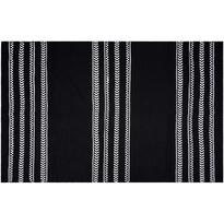 Teppich aus Baumwolle, Schwarz-Weiß, 120 x 180 cm