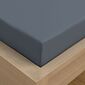 Kvalitex Satin foaie cu elastic gri închis, 90 x 200 cm