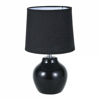 Altom Keramická stolná lampa, čierna