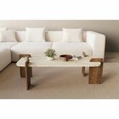 Konferenční stolek Asha Grand - Travertine, Walnut